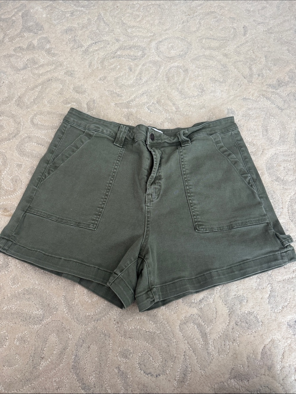 Misa Los Angeles Olive Utility Patch Pocket Shorts
